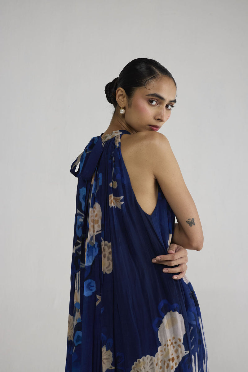 Ren Halterneck Crepe Dress dress by YAM-ORIENTAL GARDEN SEP'26 for women Worldwide