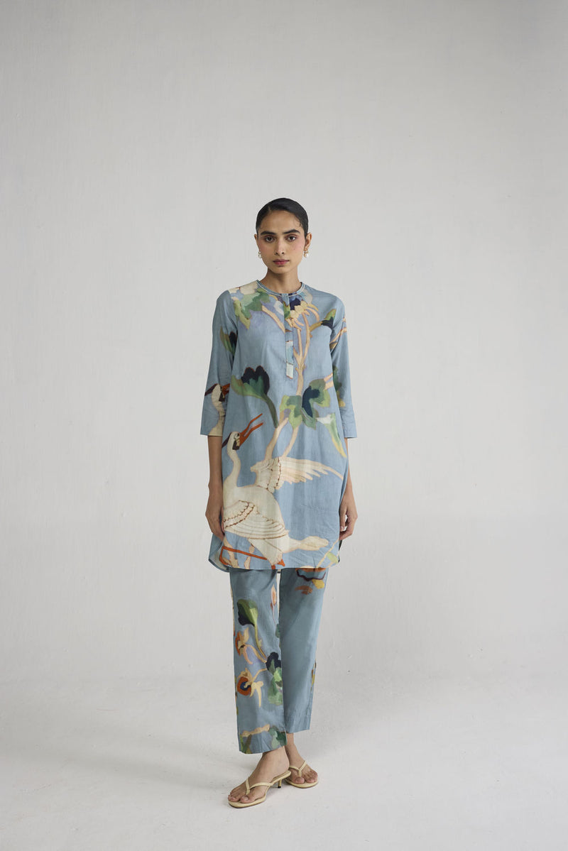 Asagao Short Kurta Set co-ord set by YAM-ORIENTAL GARDEN SEP'26 for women Worldwide