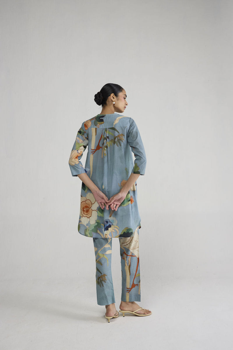 Asagao Short Kurta Set co-ord set by YAM-ORIENTAL GARDEN SEP'26 for women Worldwide