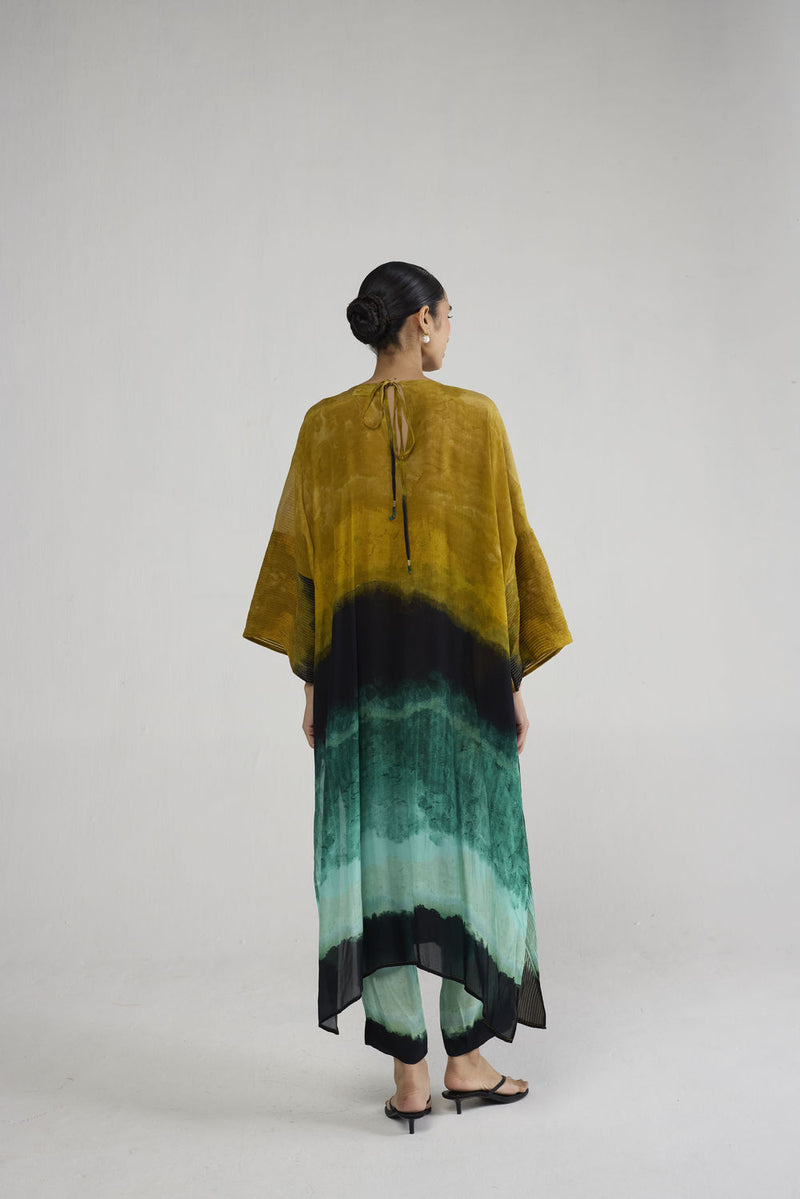 Uri Pintucks Kaftan Kurta Set co-ord set by YAM-ORIENTAL GARDEN SEP'26 for women Worldwide