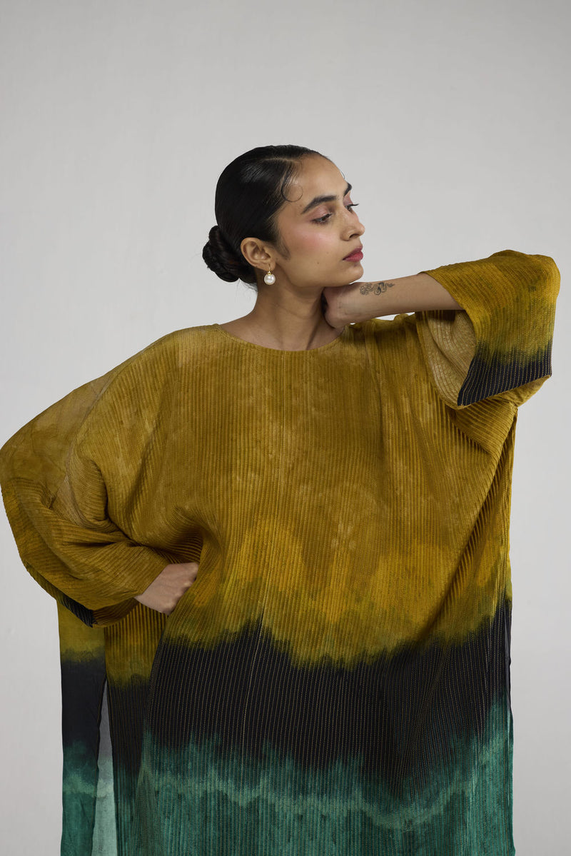 Uri Pintucks Kaftan Kurta Set co-ord set by YAM-ORIENTAL GARDEN SEP'26 for women Worldwide