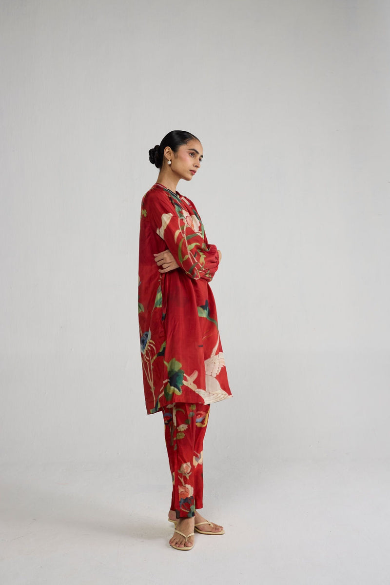 Bara Silk Kurta Set co-ord set by YAM-ORIENTAL GARDEN SEP'26 for women Worldwide