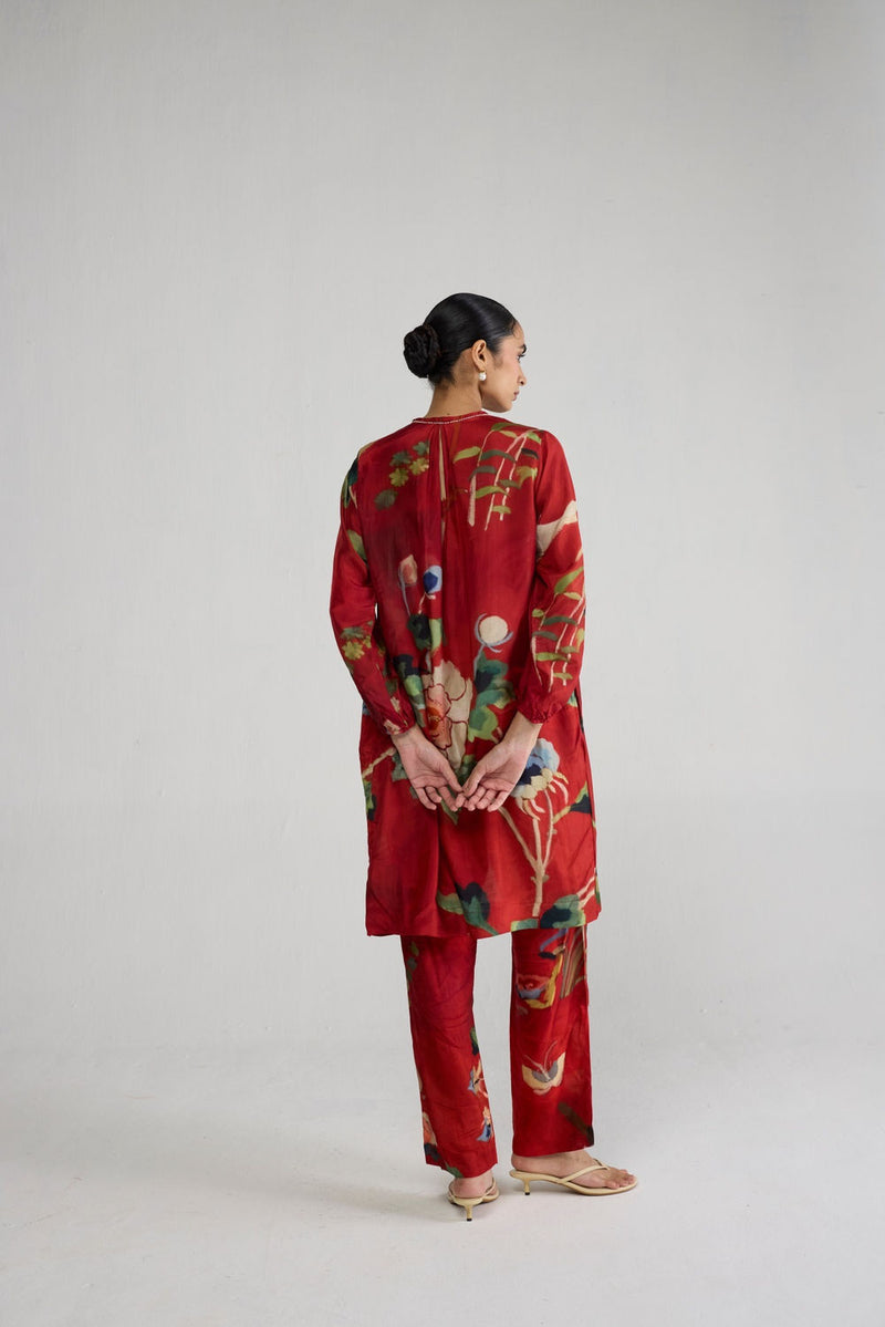 Bara Silk Kurta Set co-ord set by YAM-ORIENTAL GARDEN SEP'26 for women Worldwide