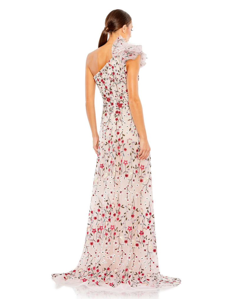 20331-Embellished Ruffled One Shoulder A Line Gown mul by Mac Duggal in multi color for women Worldwide