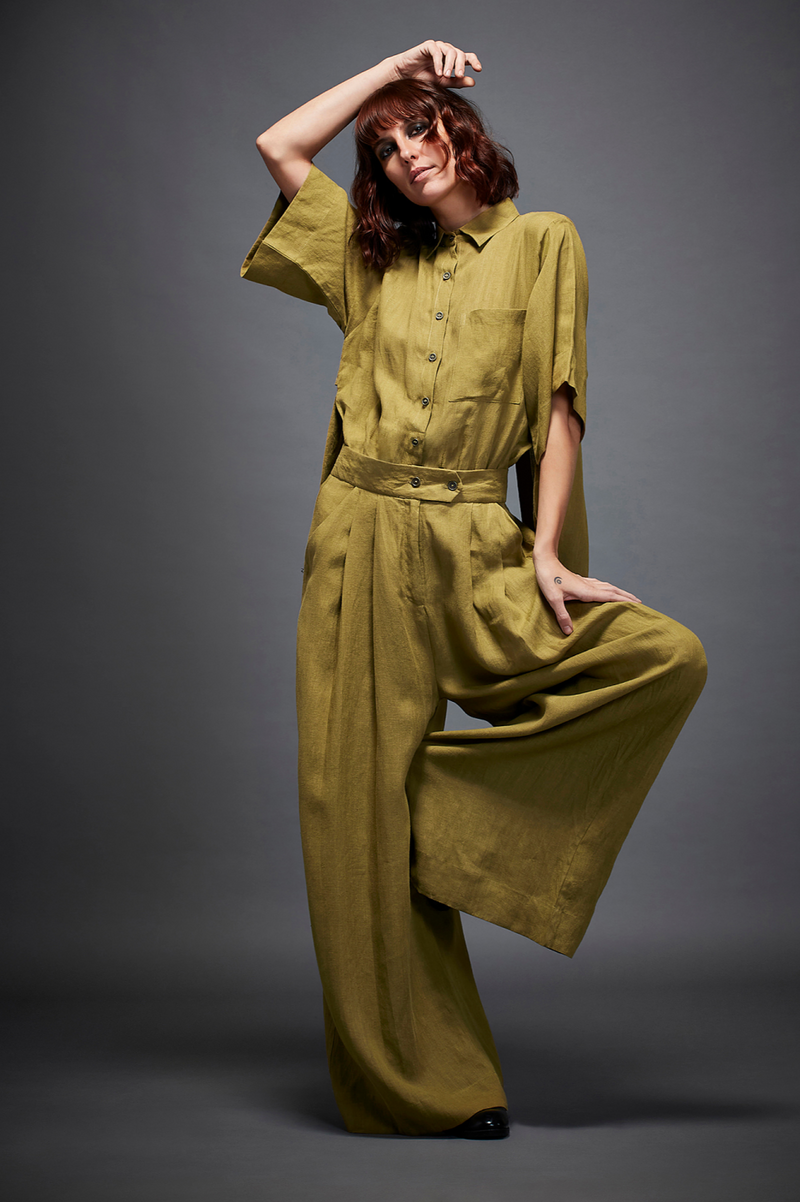JASPER JUMPSUIT by Chola in olive color for women Worldwide