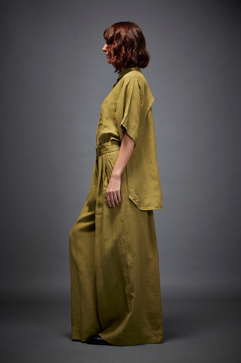 JASPER JUMPSUIT by Chola in olive color for women Worldwide
