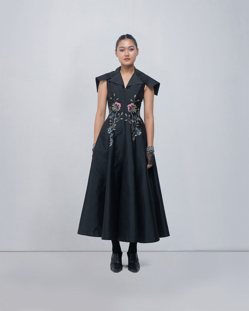 Jenna Dress viscose by Leh Studios in black for women Worldwide