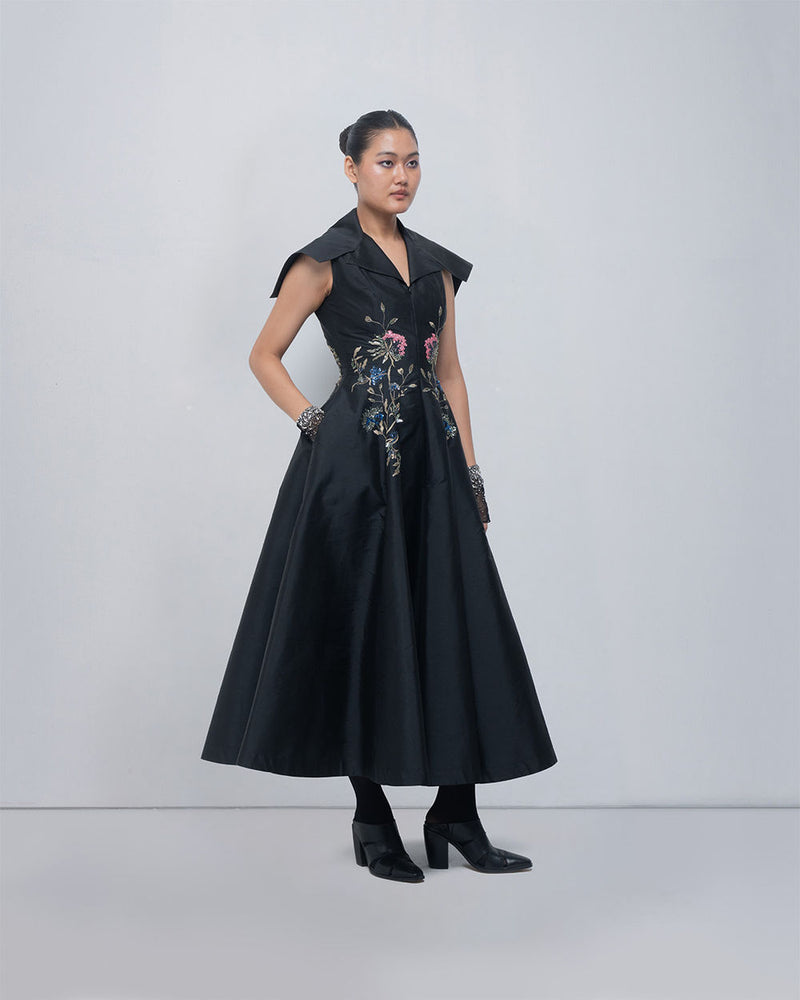 Jenna Dress viscose by Leh Studios in black for women Worldwide