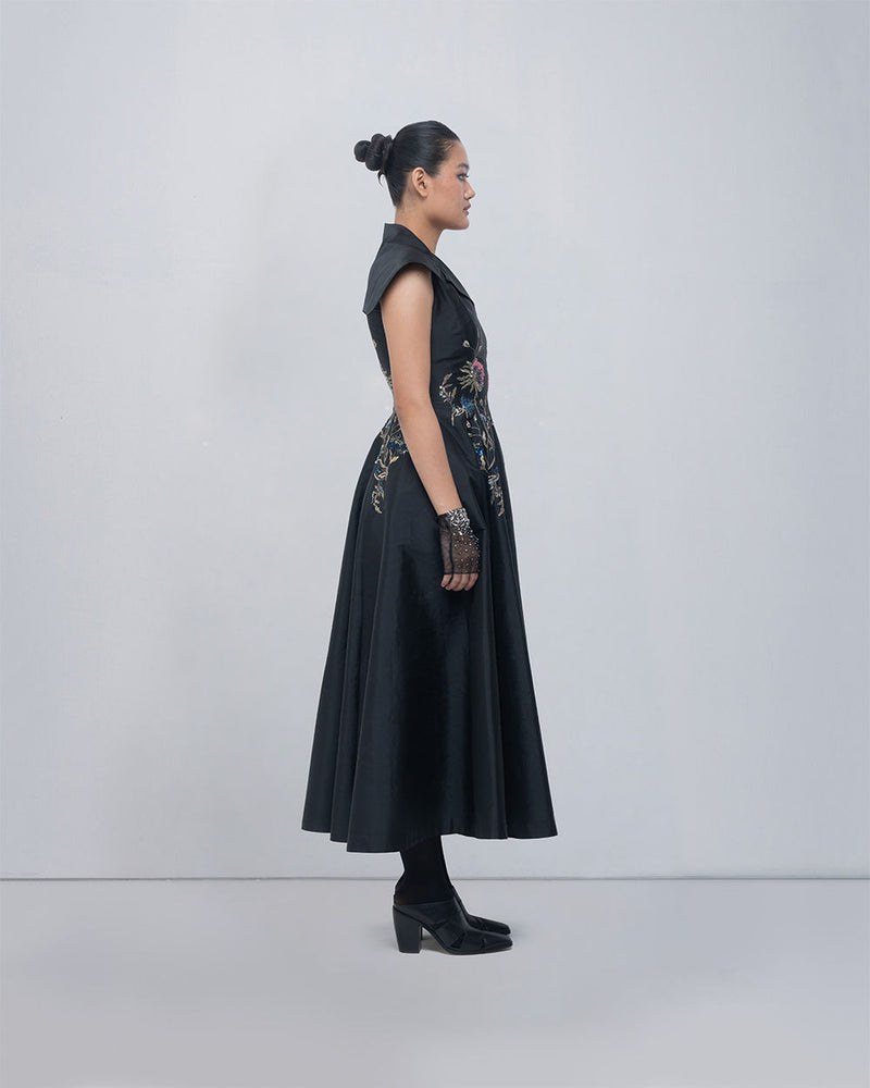 Jenna Dress viscose by Leh Studios in black for women Worldwide