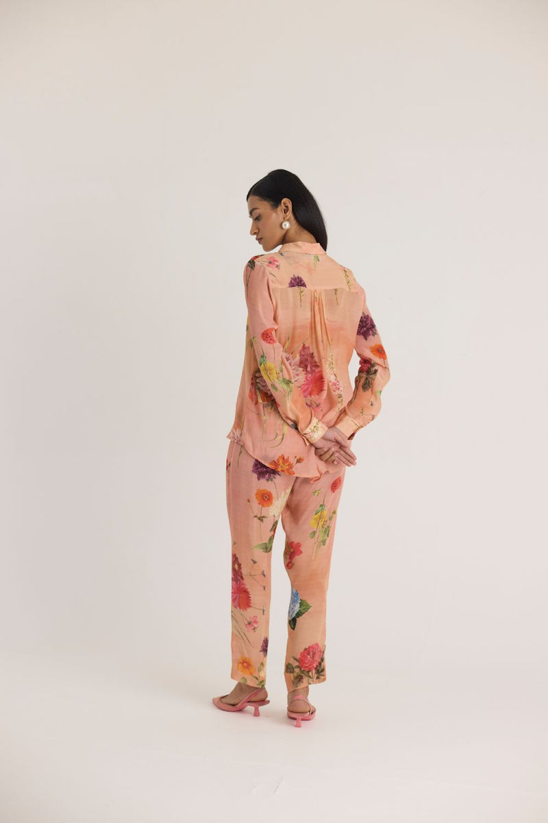 BUTTERCUP CO-ORD SET by Yam in peach color for women Worldwide