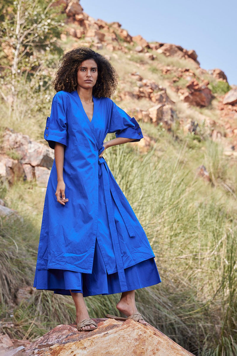 Azure's Mist Co-ord Set Co-ord Set by Khara Kapas for women Worldwide