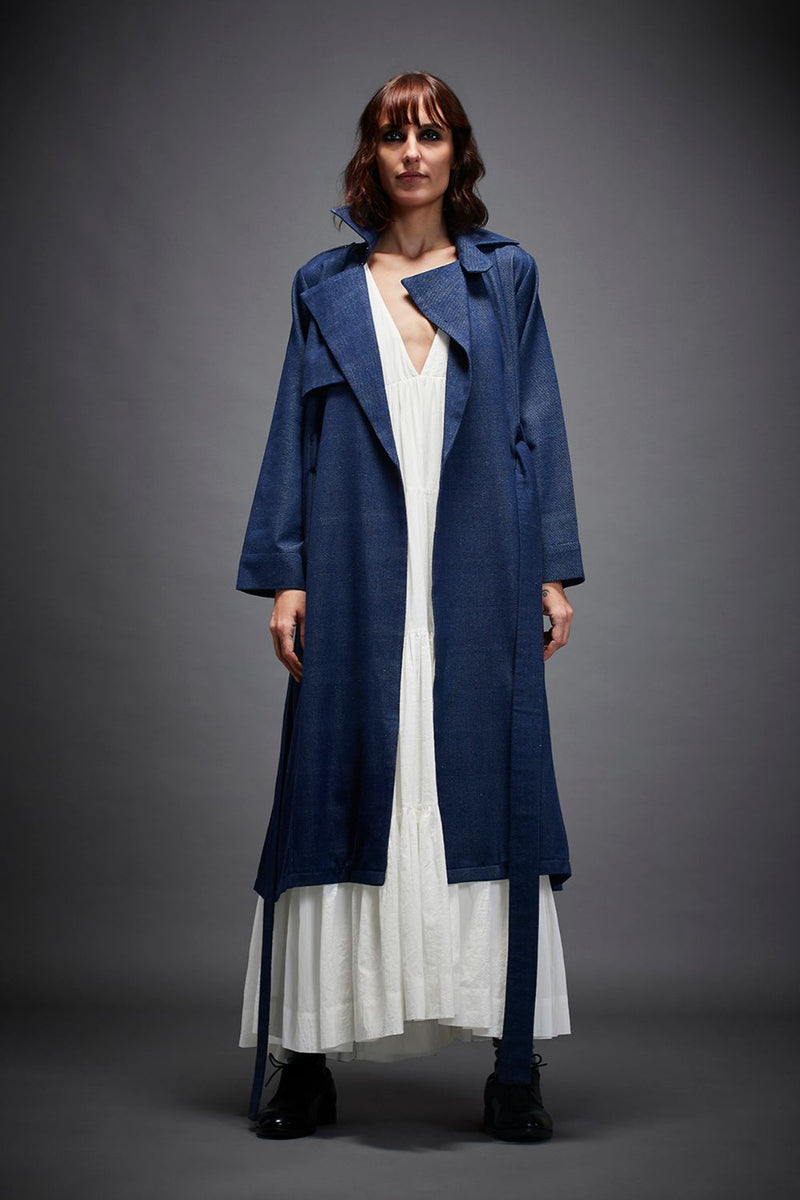 IRENA JACKET-BLUE (JK0081HD) by Chola in blue color for women Worldwide