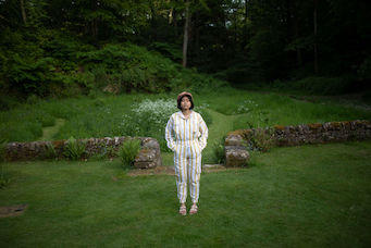 Seoul Oversized Jacket - Printed-Yellow Stripes