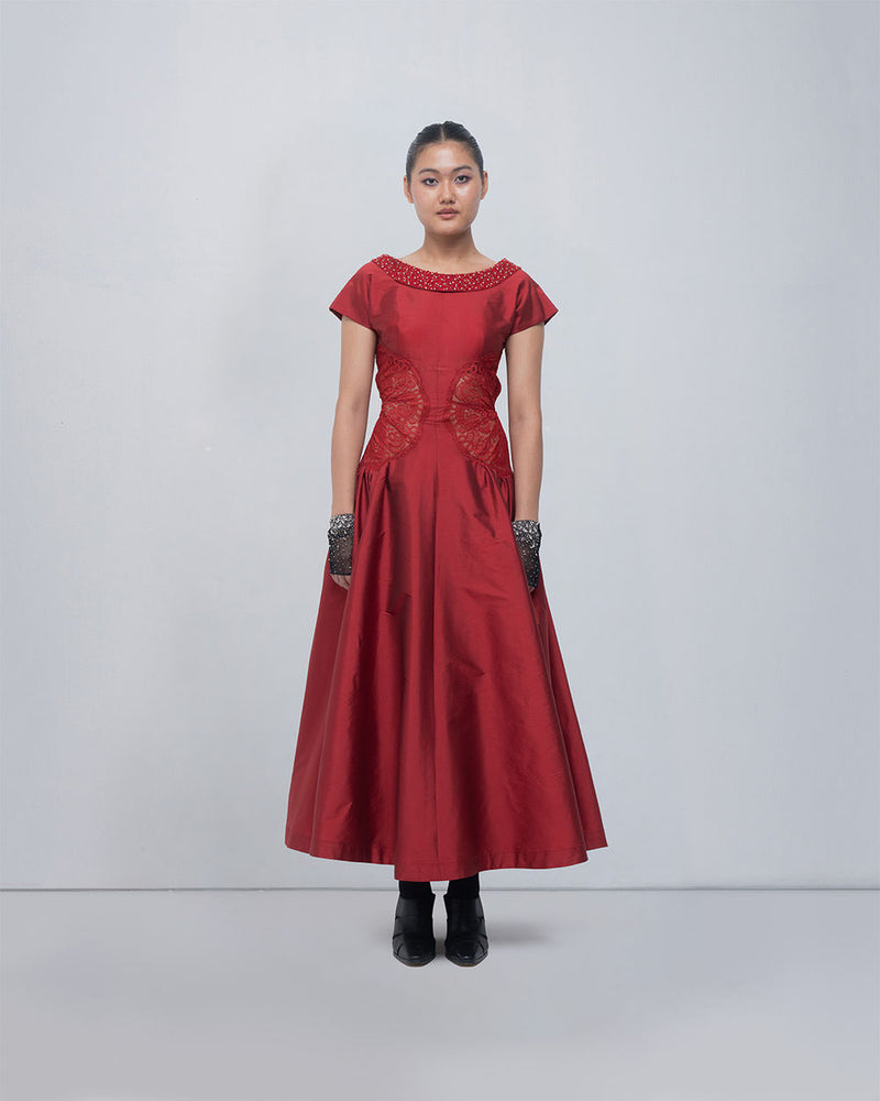 Pauline Dress viscose by Leh Studios in red for women Worldwide