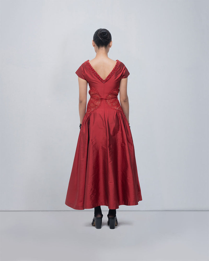 Pauline Dress viscose by Leh Studios in red for women Worldwide