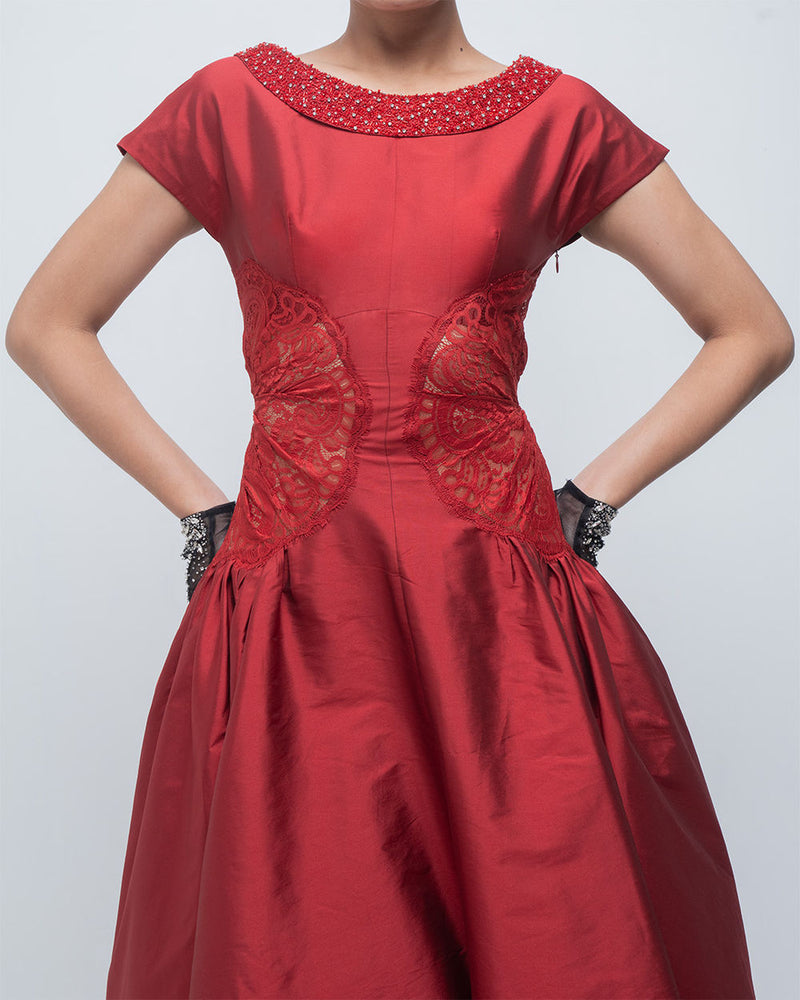 Pauline Dress viscose by Leh Studios in red for women Worldwide