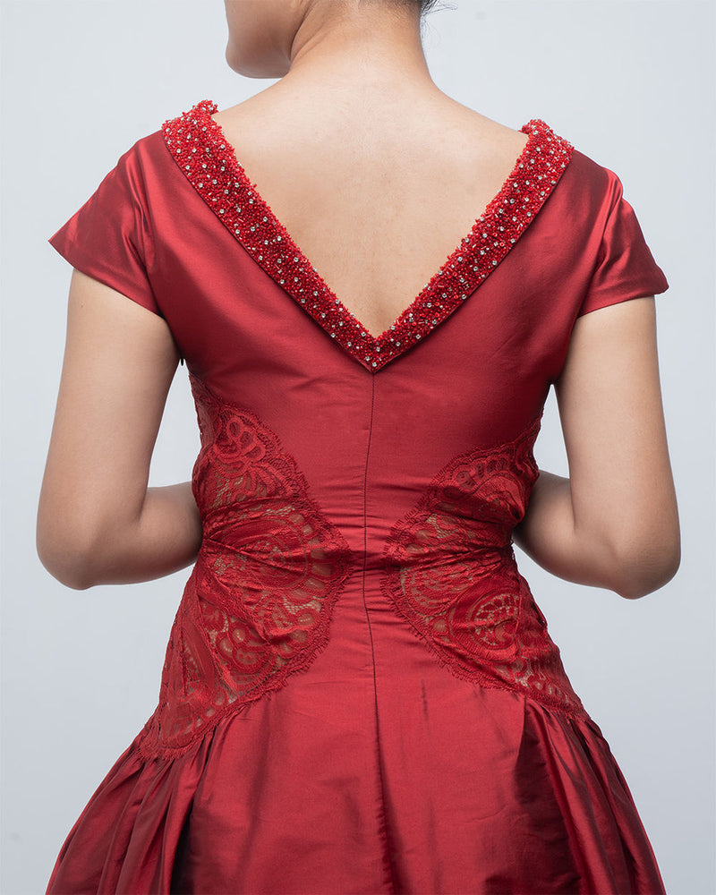 Pauline Dress viscose by Leh Studios in red for women Worldwide