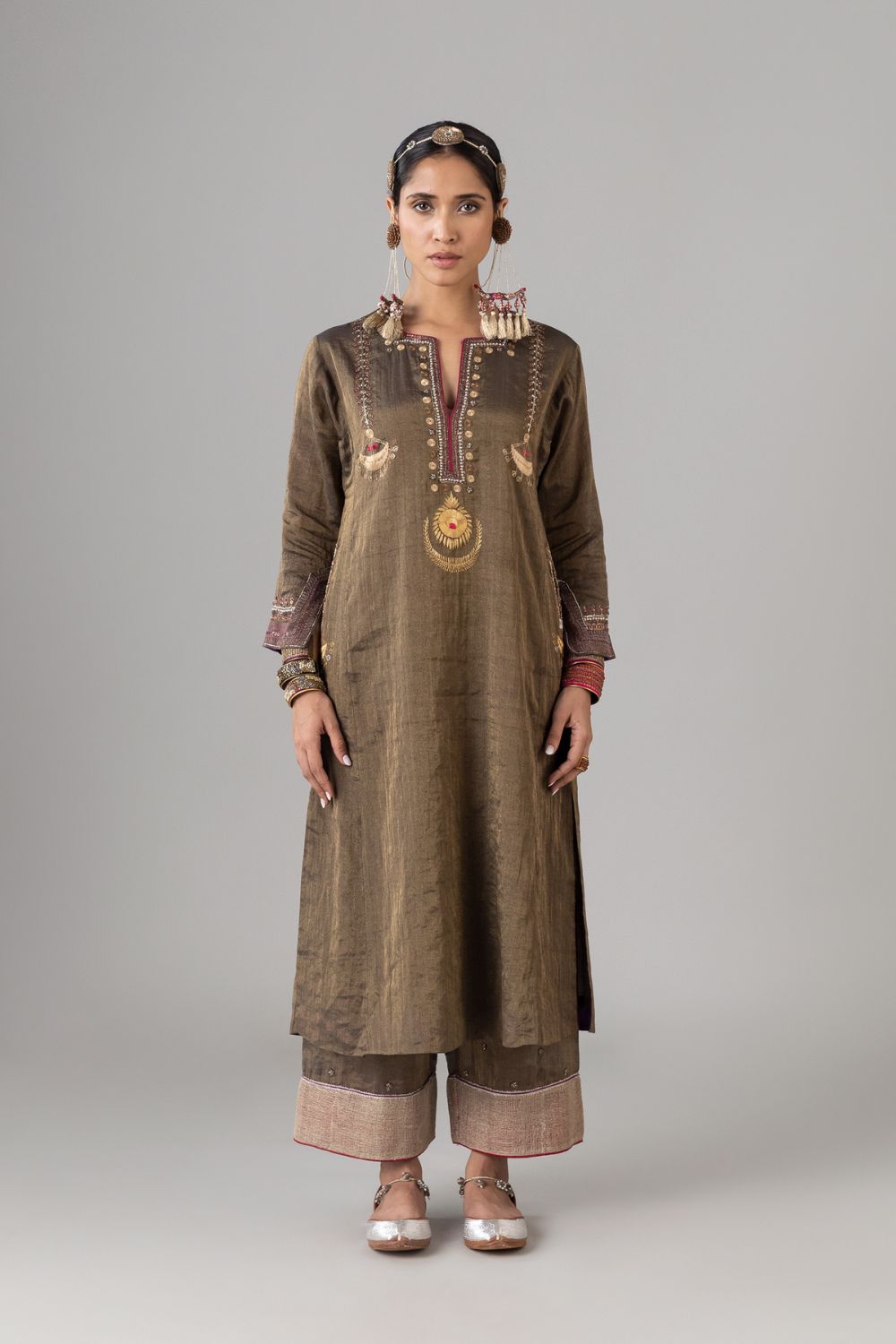 Jullundur antique gold Kurta