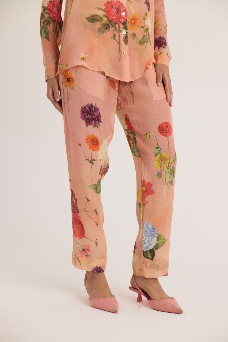 BUTTERCUP CO-ORD SET by Yam in peach color for women Worldwide