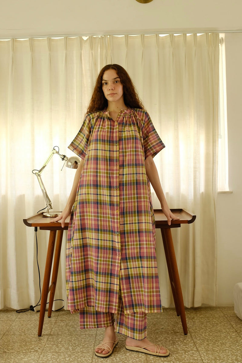 Anaya Set handwoven cotton co-ord set by MASON AND MILL in multi-color for women Worldwide