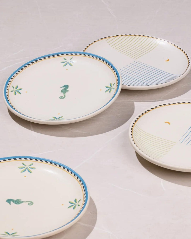 Mirissa Tapas Plates - set of 4 linen by Gado Living for Worldwide