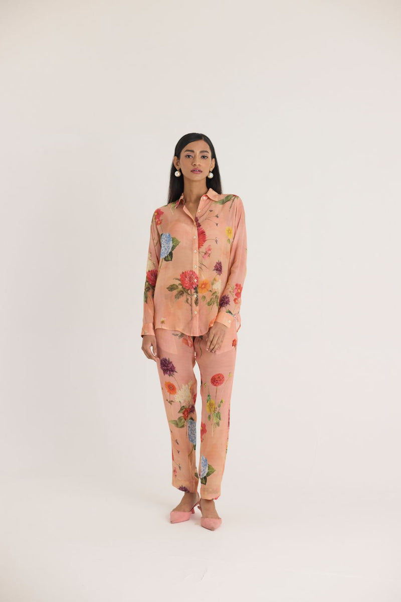 BUTTERCUP CO-ORD SET by Yam in peach color for women Worldwide