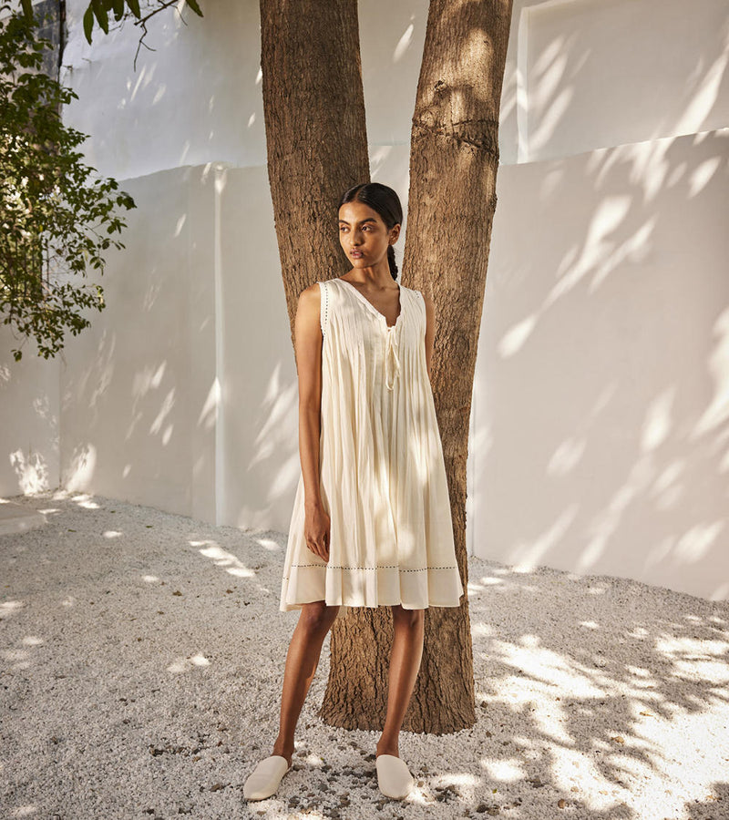 White mist dress Dress by Khara Kapas in white for women Worldwide