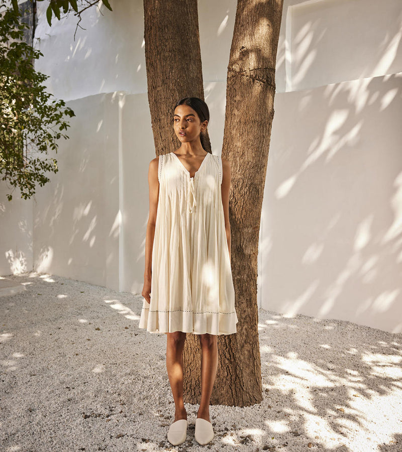 White mist dress Dress by Khara Kapas in white for women Worldwide
