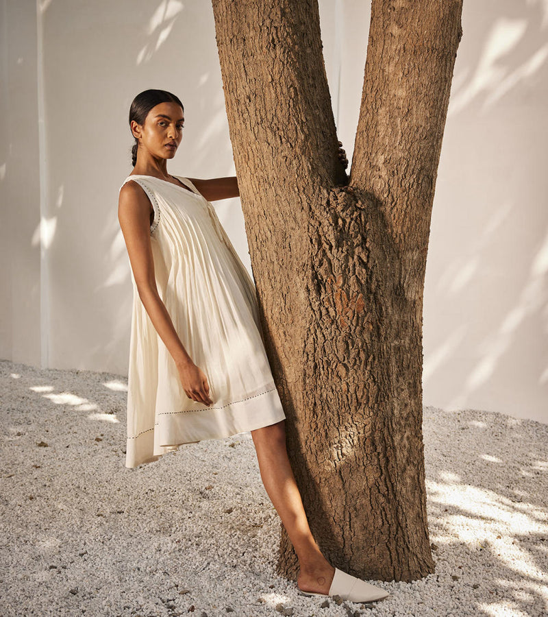 White mist dress Dress by Khara Kapas in white for women Worldwide