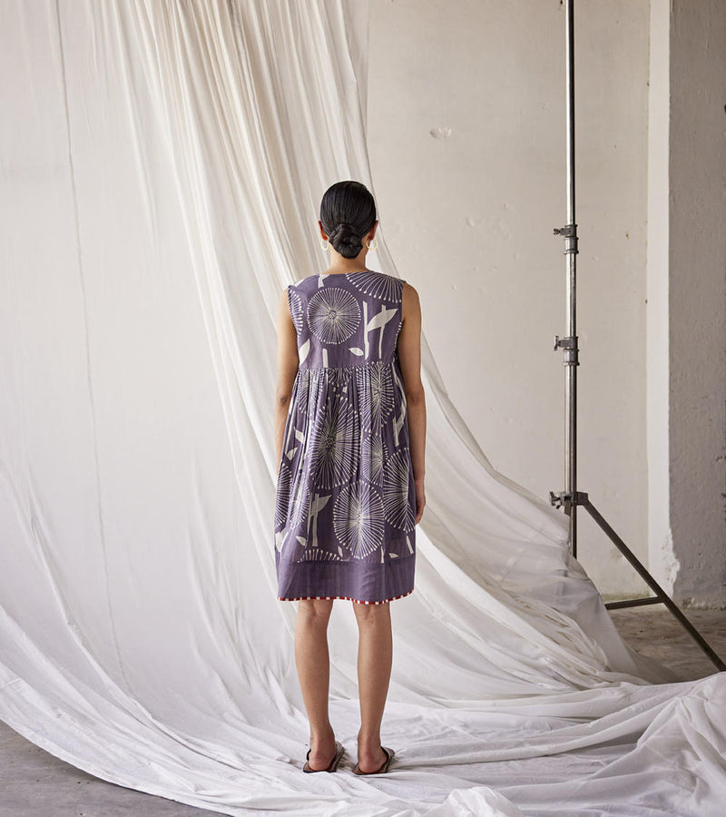 Riptide Dress cotton Dresses by Khara Kapas in grey for women Worldwide