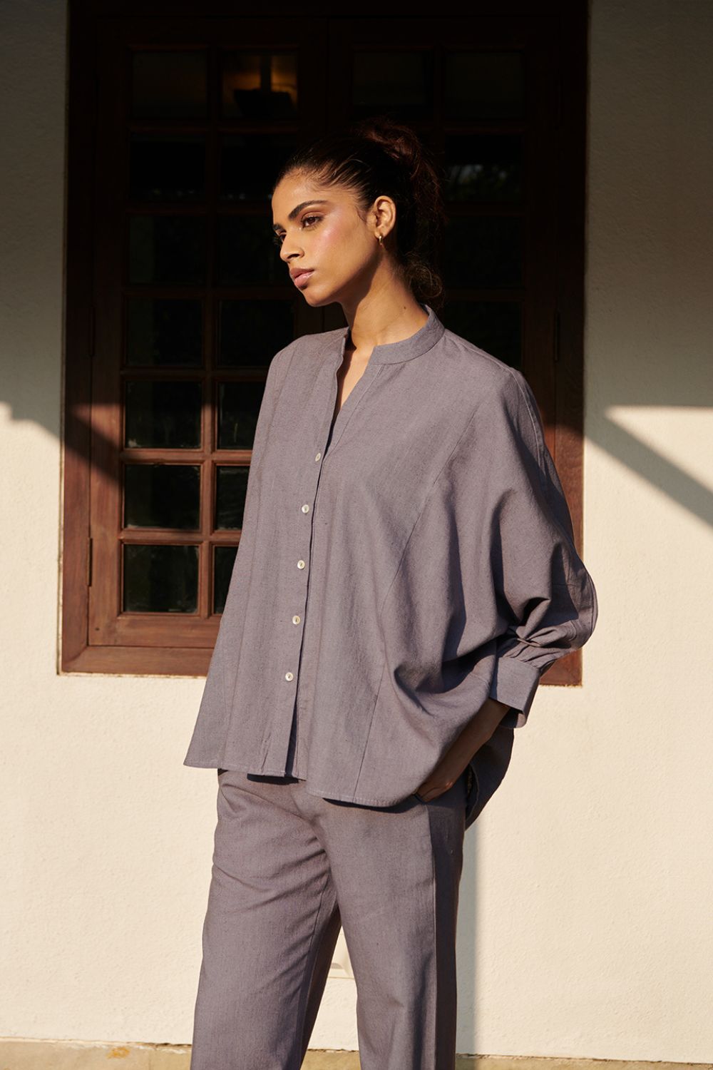 Dusk Co-Linen Dolman Shirt