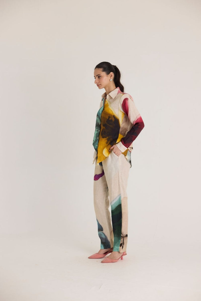 LILA CO-ORD SET by Yam in white color for women Worldwide