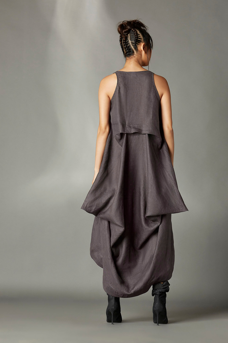 Gray Dress by Chola in grey color for women Worldwide
