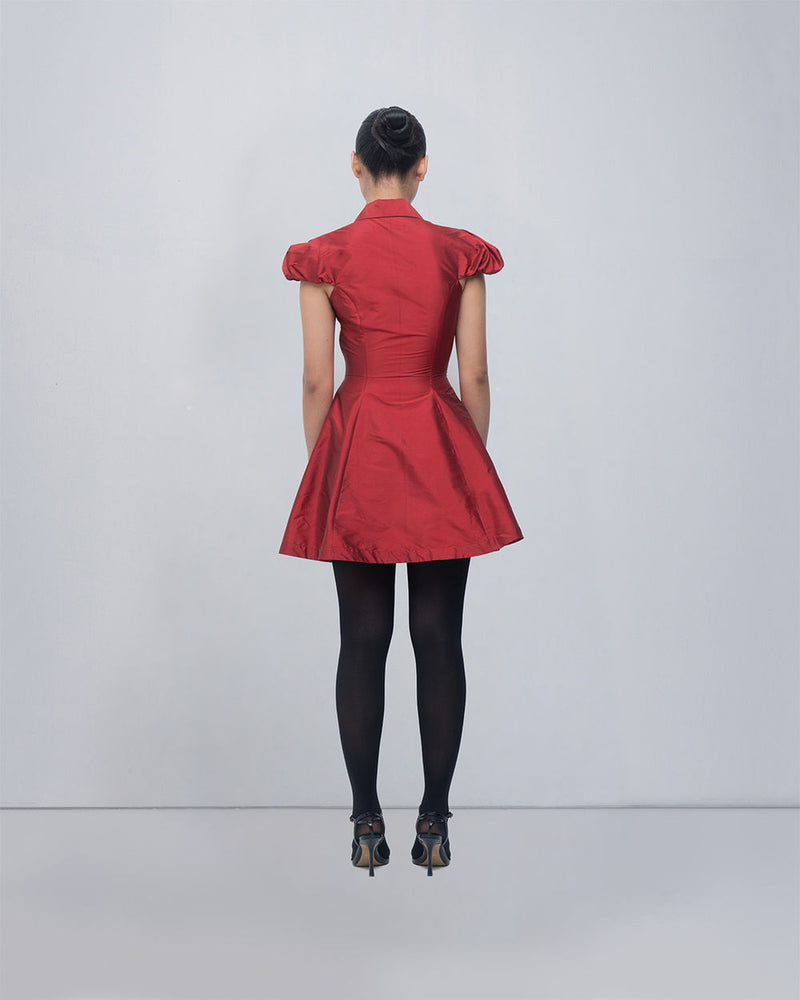 Solene Dress viscose by Leh Studios in red for women Worldwide