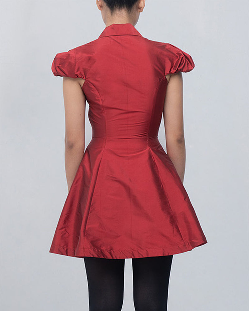 Solene Dress viscose by Leh Studios in red for women Worldwide