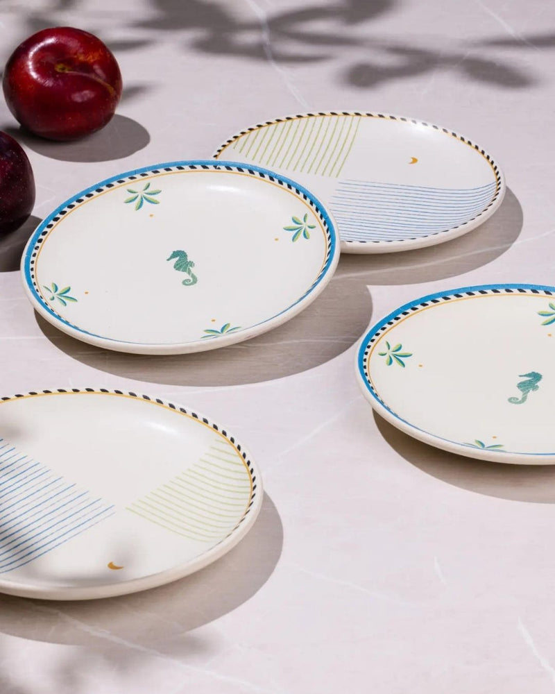 Mirissa Tapas Plates - set of 4 linen by Gado Living for Worldwide