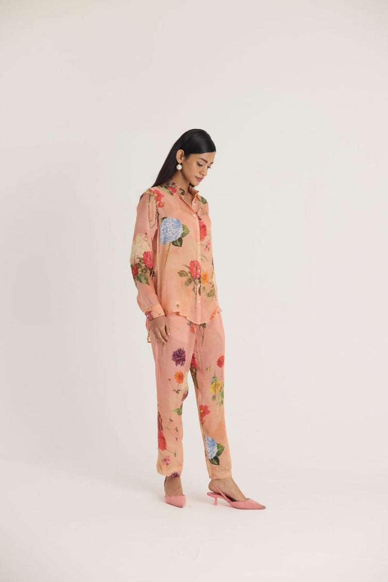 BUTTERCUP CO-ORD SET by Yam in peach color for women Worldwide