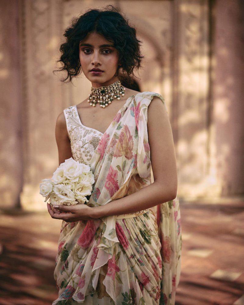PH-2452 Blouse Saree Set by Paulmi & Harsh for women Worldwide