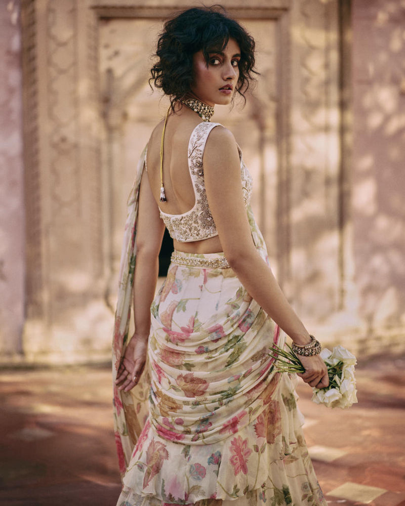 PH-2452 Blouse Saree Set by Paulmi & Harsh for women Worldwide