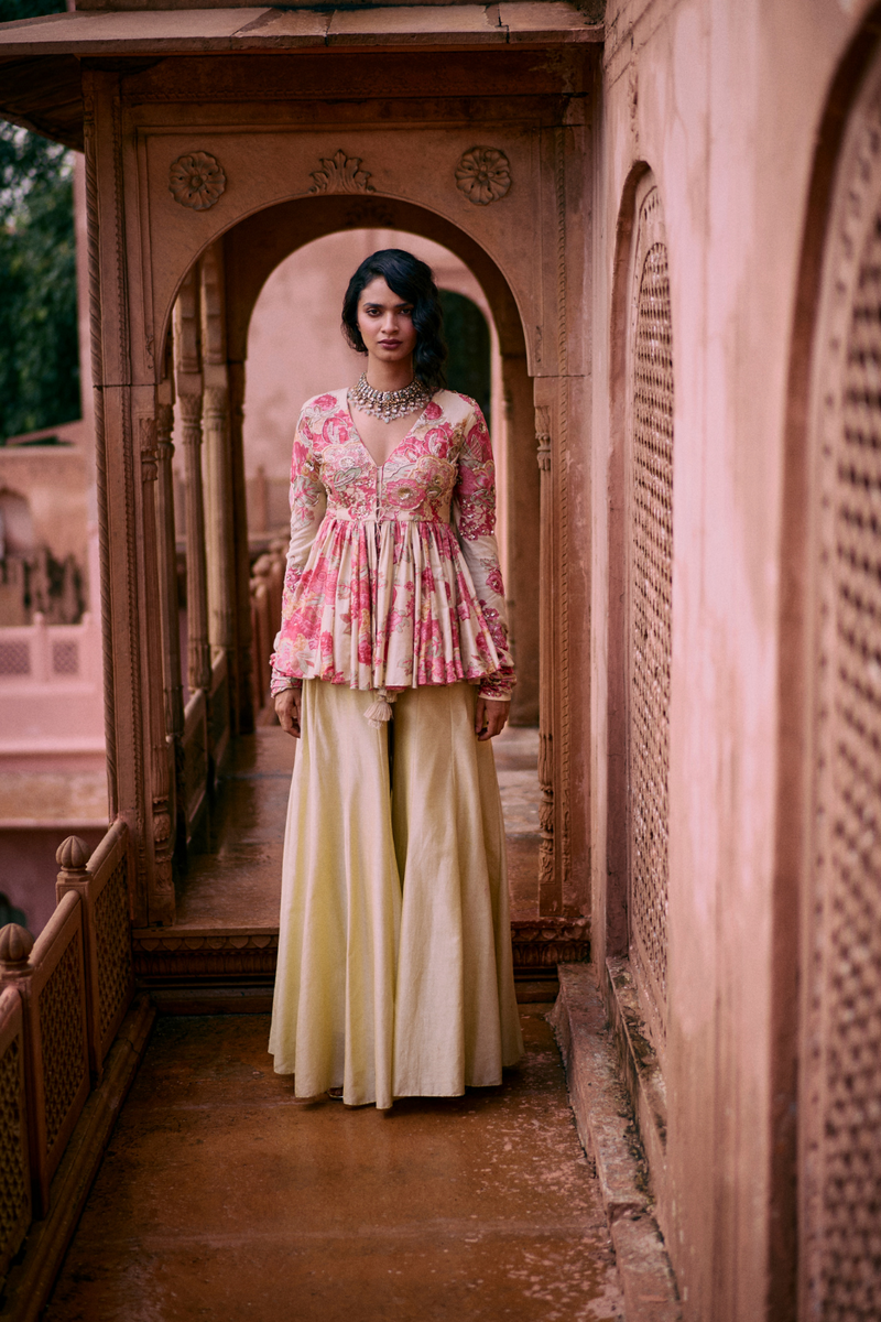 PH-2456 
Peplum 
Plazzoo Set by Paulmi & Harsh for women Worldwide
