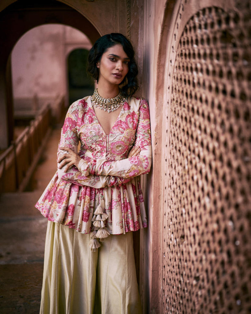 PH-2456 
Peplum 
Plazzoo Set by Paulmi & Harsh for women Worldwide