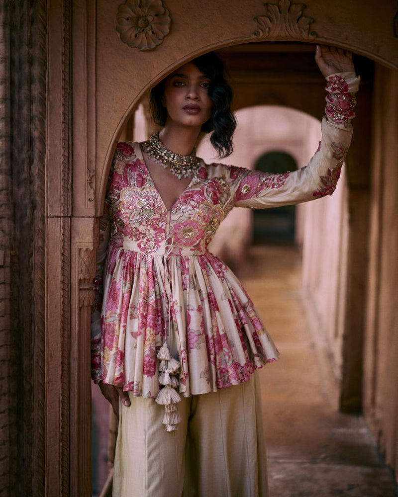 PH-2456 
Peplum 
Plazzoo Set by Paulmi & Harsh for women Worldwide