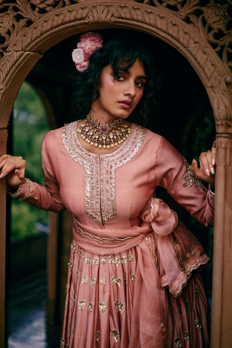 PH-2457 
Anarkali 
Dupatta 
Skirt Set by Paulmi & Harsh for women Worldwide