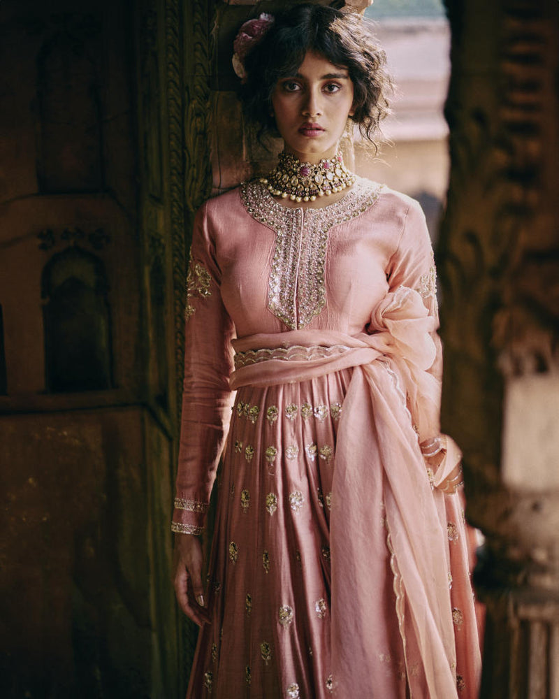 PH-2457 
Anarkali 
Dupatta 
Skirt Set by Paulmi & Harsh for women Worldwide