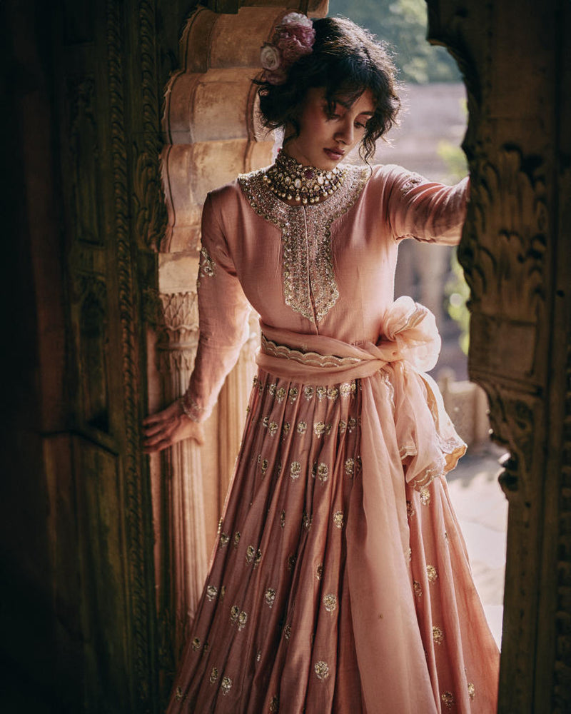 PH-2457 
Anarkali 
Dupatta 
Skirt Set by Paulmi & Harsh for women Worldwide