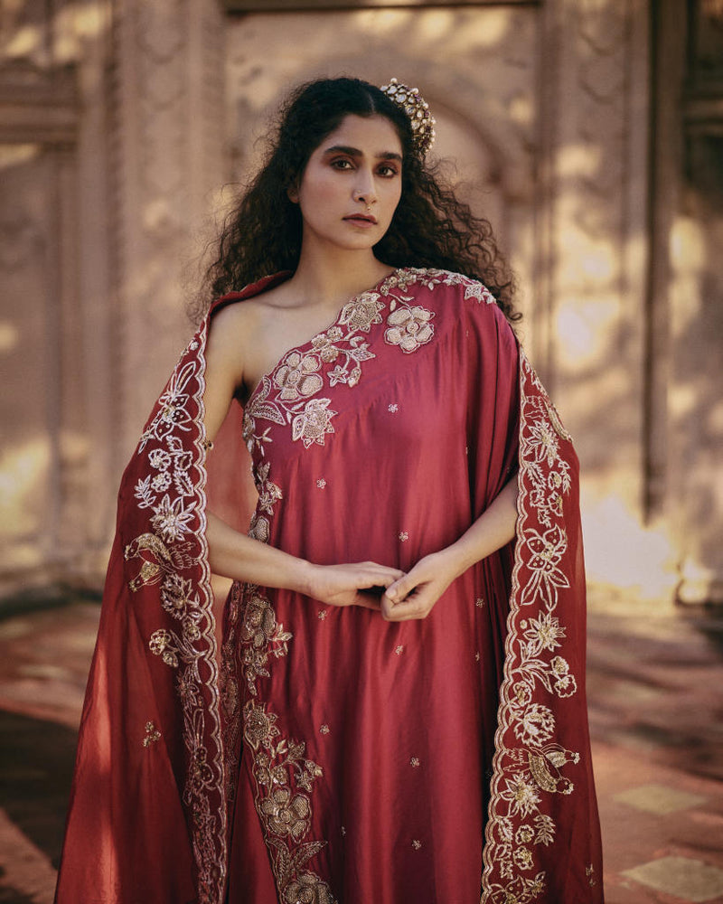 PH-2459 One shoulder Palazoo Set by Paulmi & Harsh for women Worldwide