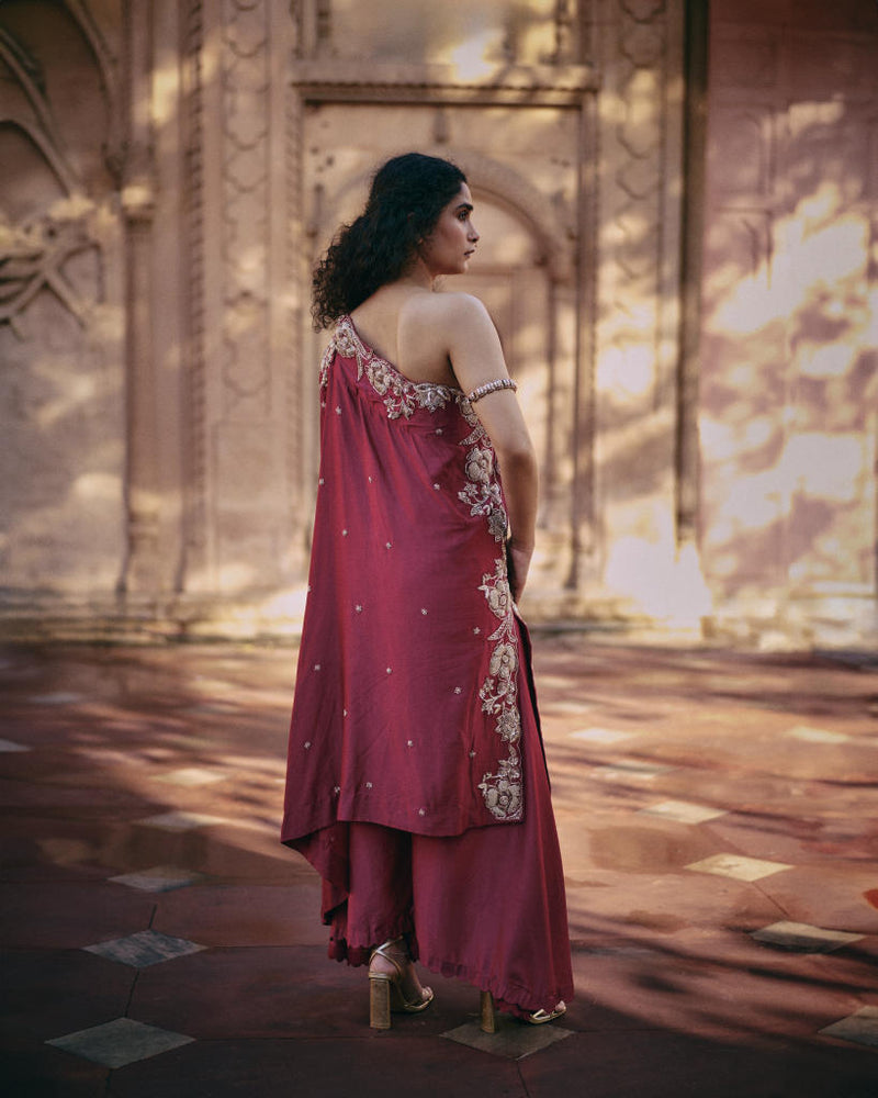 PH-2459 One shoulder Palazoo Set by Paulmi & Harsh for women Worldwide