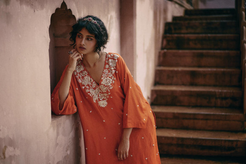PH-2461 Kurta Pants Dupatta Set by Paulmi & Harsh for women Worldwide