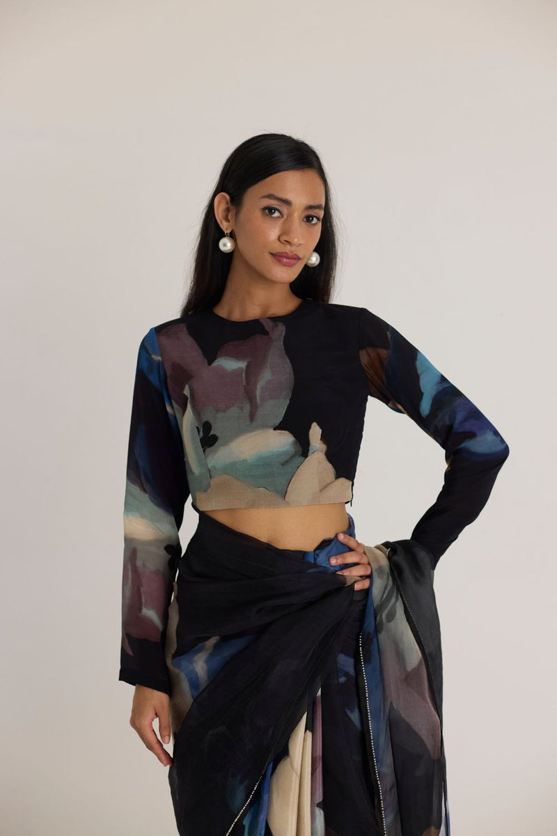 ROCCO BLOUSE by Yam in black color for women Worldwide