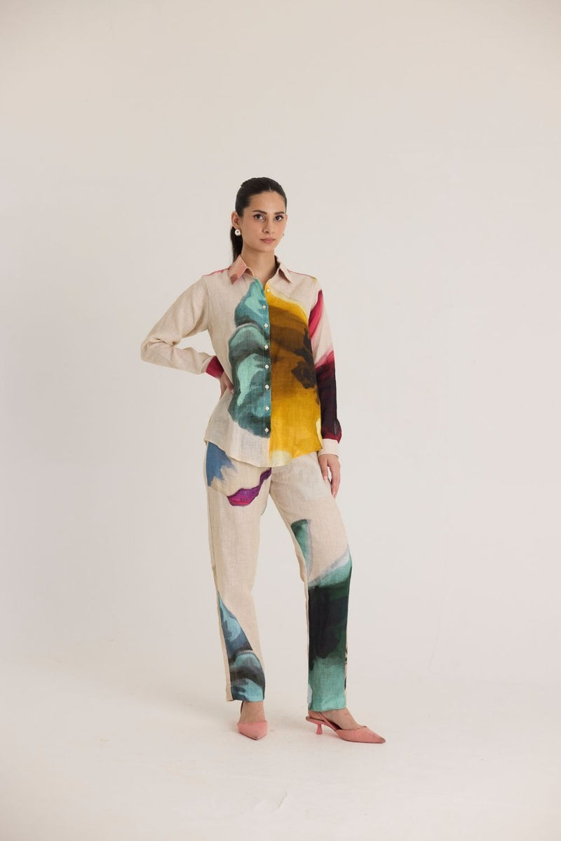 LILA CO-ORD SET by Yam in white color for women Worldwide